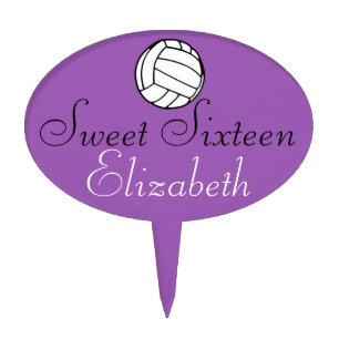 Sweet Sixteen- Volleyball Cake Topper