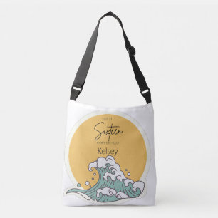 Sweet Sixteen Wave in Sun Monogram Name Crossbody Bag