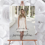 Sweet Sixteen Welcome Sign Poster with Photo<br><div class="desc">Welcome your guests with this lovely personalized welcome sign! Easily add your high resolution image and edit the name and date! Frame or mount to foam board! This makes a lovely keepsake!</div>