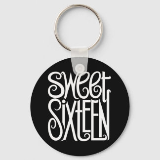 Sweet Sixteen white Keychain