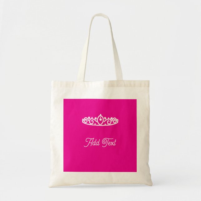 Sweet Sixteen White & Pink Tiara Bag Favour  (Front)