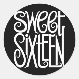 Sweet Sixteen white Sticker