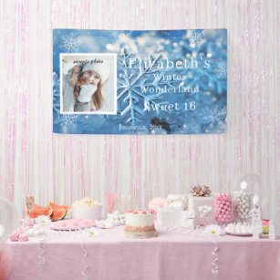 Winter Wonderland Sweet 16 Decorations