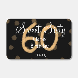 Sweet Sixty add name date birthday yellow polka do Matchboxes