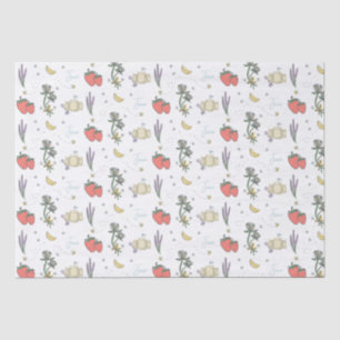 Sweet Sketched Summer Berry First Baby Shower  Tissue Paper