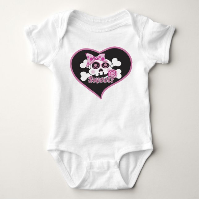Sweet Skull Baby Bodysuit (Front)