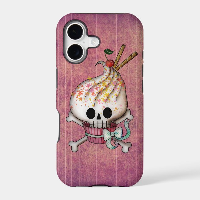 Sweet Skull Cupcake Iphone Case (Back)