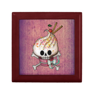 Sweet Skull Cupcake Jewelry Box