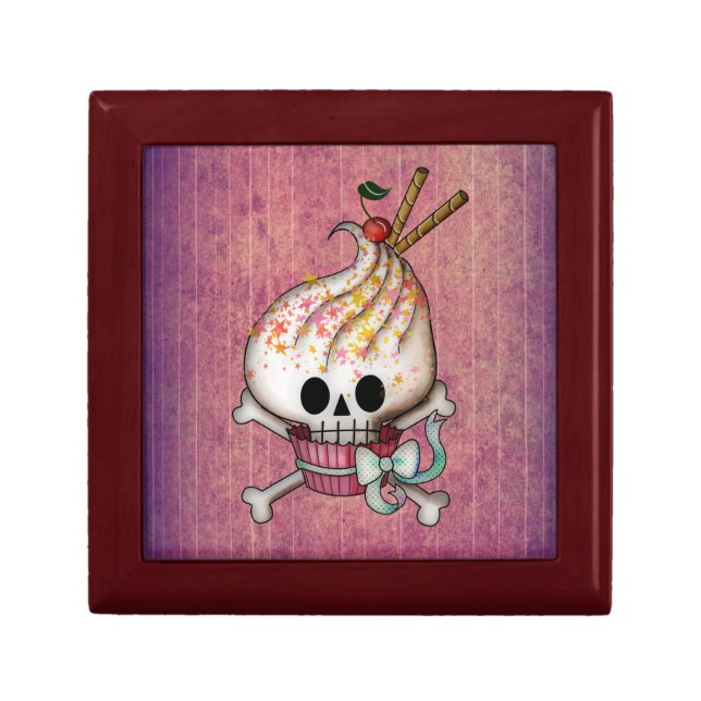 Sweet Skull Cupcake Jewelry Box (Front)