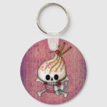 Sweet Skull Cupcake Keychain