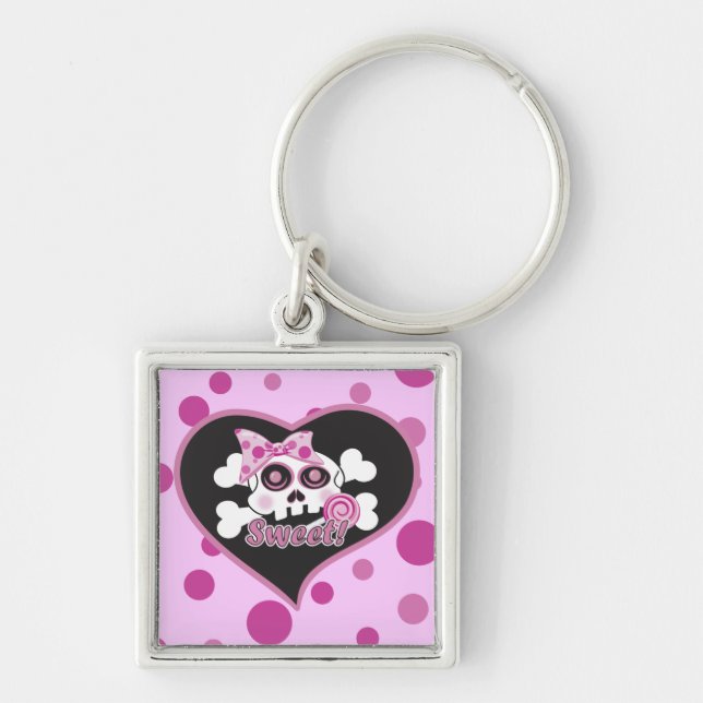 Sweet Skull Keychain (Front)