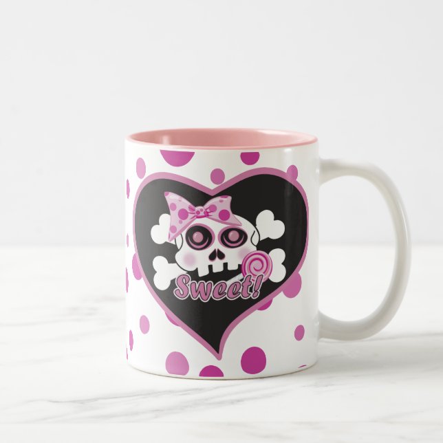 Sweet Skull Two-Tone Coffee Mug (Right)