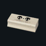 Sweet Skulls Halloween Wedding Rubber Stamp<br><div class="desc">Add a little something extra to your wedding invitations and favors with this Halloween wedding stamp. Made to coordinate with the Sweet Skulls wedding invitation,  it features an illustration of a skull couple with a heart. The text is editable. Perfect for offbeat or Halloween weddings.</div>