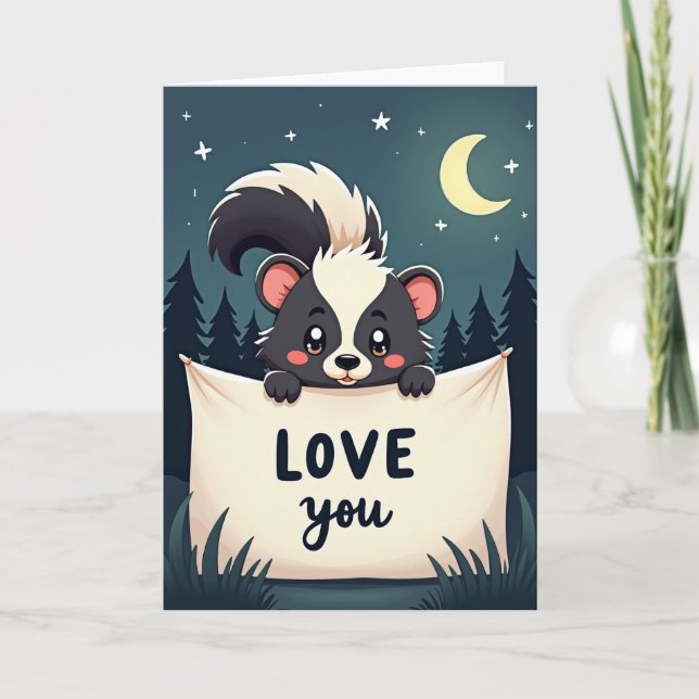 Sweet Skunk Love You Card (Front)