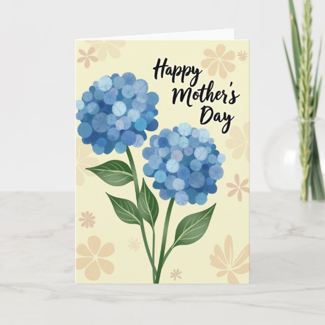 Sweet Sky Blue Mothers Day Card (Front)