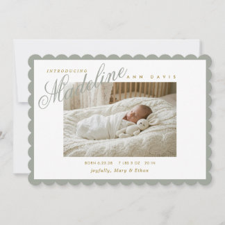 Sweet Sky Moss Flat Announcement Card