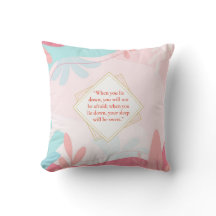 Sweet Sleep Floral Throw Pillow – Proverbs 3:24