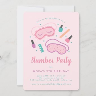 Sweet Sleep Masks Invitation | Zazzle