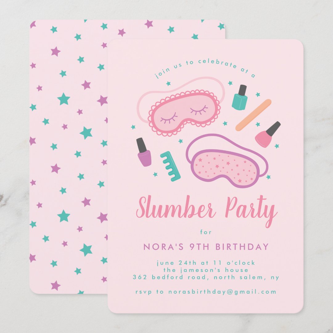 Sweet Sleep Masks Invitation | Zazzle