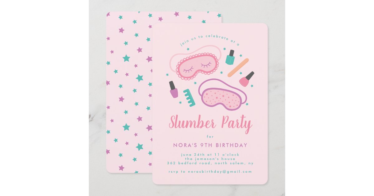 Sweet Sleep Masks Invitation | Zazzle