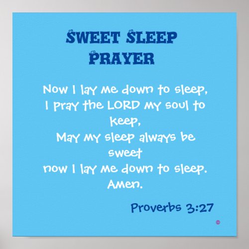 Sweet Sleep Prayer Customize it Poster