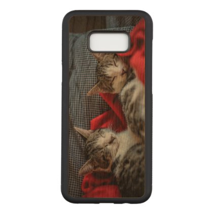 Sweet Sleeping Kitties Carved Samsung Galaxy S8+ Case