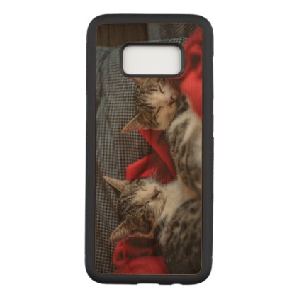 Sweet Sleeping Kitties Carved Samsung Galaxy S8 Case