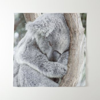 Sweet Sleeping Koala Baby Tapestry by MehrFarbeImLeben at Zazzle