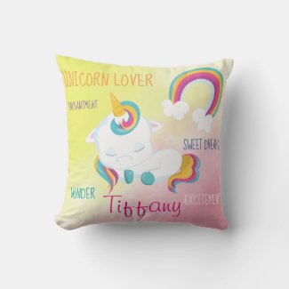 Sweet Sleeping Unicorn Rainbow Design