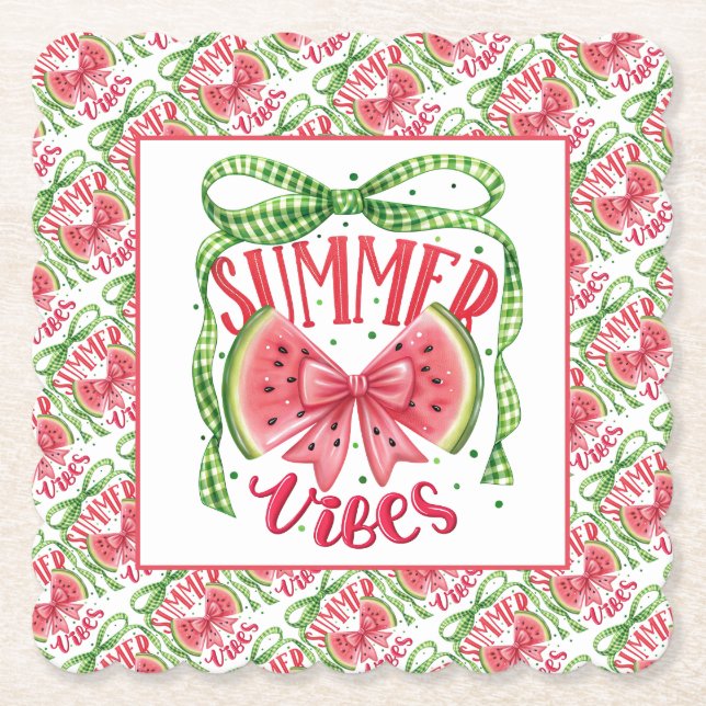 Sweet Slice of Summer Paper Coaster (Front)