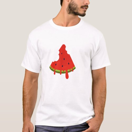 Sweet Slice Watermelon Piece Logo T_Shirt