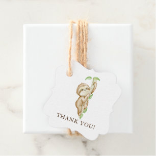 Sweet Sloth Baby Shower Favor Tags