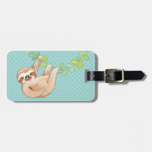 Sweet Sloth Custom Luggage Tag