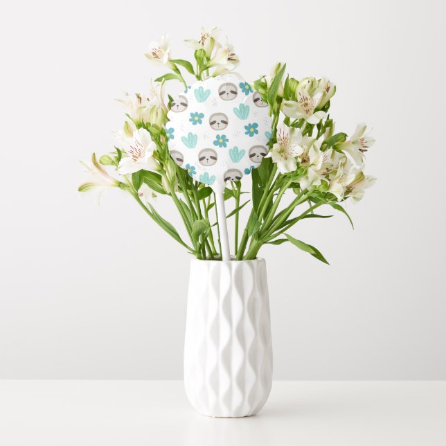 Sweet Sloth Floral Pattern Balloon (Vase)