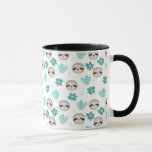 Sweet Sloth Floral Pattern Mug