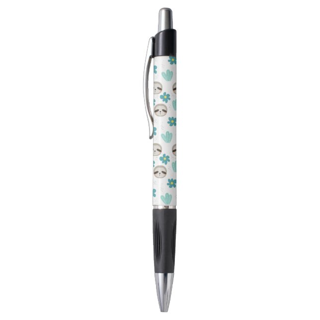 Sweet Sloth Floral Pattern Pen (Top (Vertical))