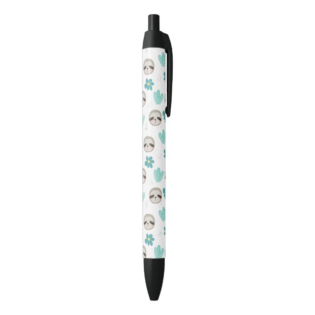 Sweet Sloth Floral Pattern Pen (Bottom (Vertical))