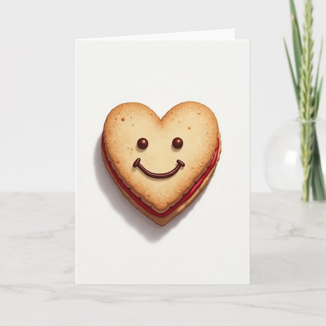 Sweet Smiley Cookie Love Card (Front)