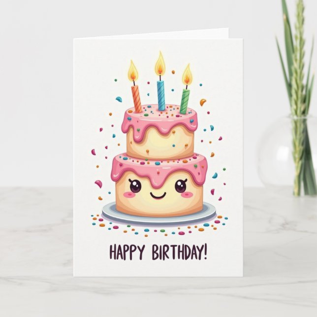 Sweet Smiling Cake Card (Front)