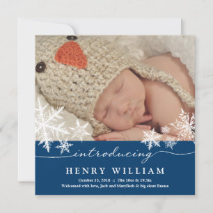 Sweet Snowflakes   Baby Announcement