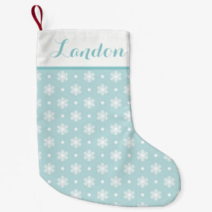 Sweet Snowflakes Personalized Stocking / Blue