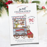 Sweet Snowman December Birthday Party Invitation<br><div class="desc">A very sweet birthday party invitation, where winter wonderland meets woodland charm! Featuring a delightful watercolor illustration of a friendly snowman, Frosty, tending to his candy cart brimming with seasonal treats. Join the festive fun as a merry squirrel perches on a bear's head to savor the sugary delights. This whimsical...</div>