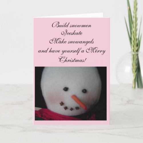 Sweet Snowman Holiday Card