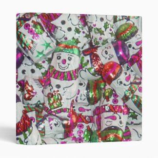 Sweet Snowmen Pink binder