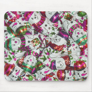 Sweet Snowmen Pink mousepad horizontal