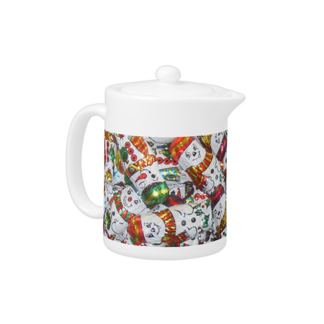 Sweet Snowmen teapot (Left)