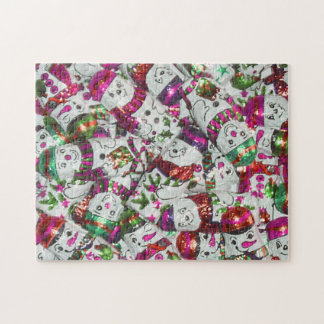 Sweet Snowmwn Pink jigsaw puzzle