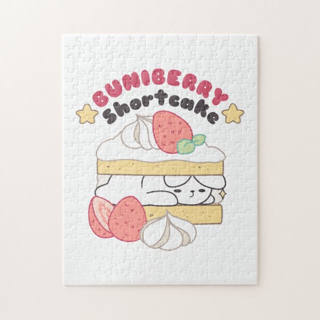 Sweet Snuggles: Buniberry Shortcake Delight Jigsaw Puzzle (Vertical)