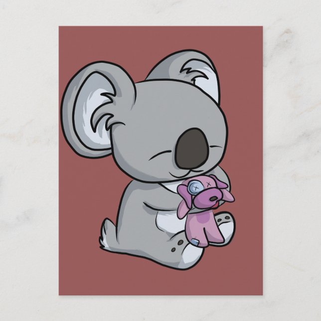 Sweet Snuggles! Koala Postcard (Front)