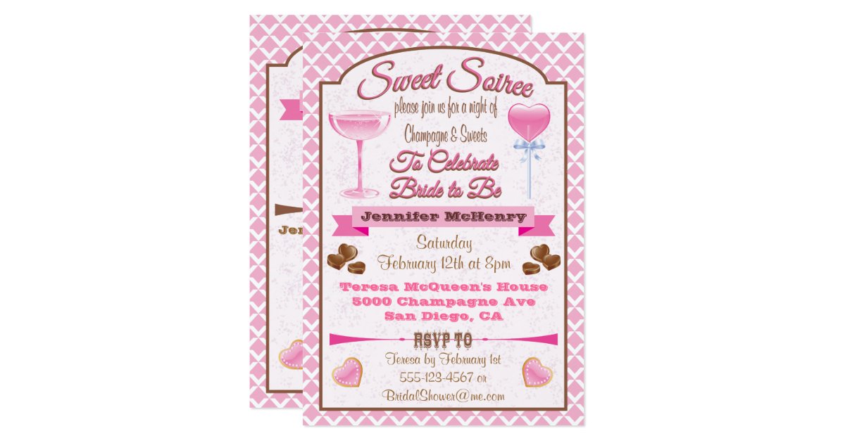 Sweet Soiree Bridal Shower Invitations Zazzle